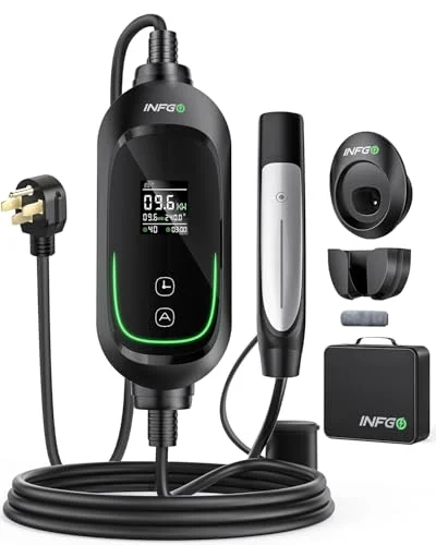 INFGO Fast Tesla Charger Level 2, 25FT- 40A EV Charging Station for Tesla, 240V NEMA 14-50 Plug ETL Listed, NACS Connector,Home Wall Charger for Tesla Model Y/3/S/X