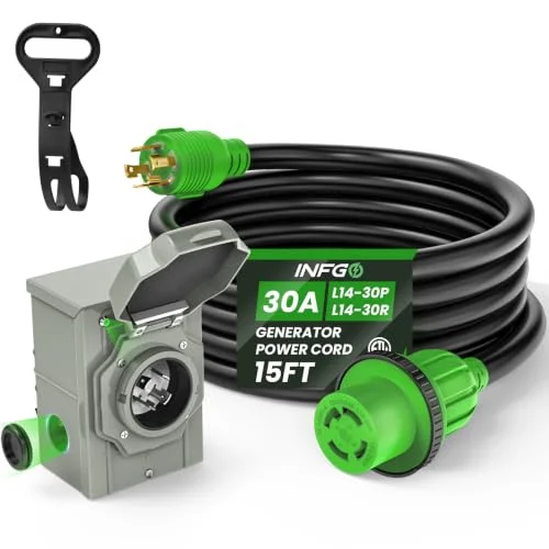 30 A Generator Cord Kit — 15 ft