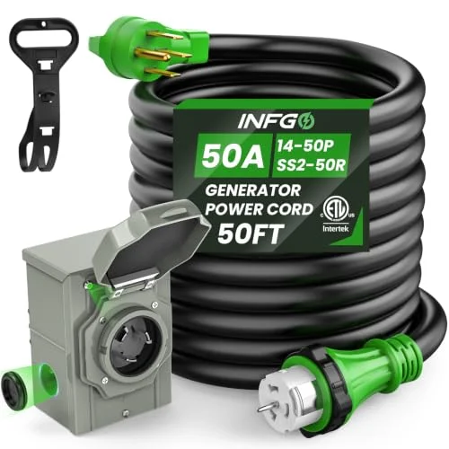 50 A Generator Cord Kit — 50 ft