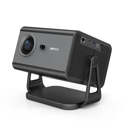 INFGO 1080P Projector with Wifi and Bluetooth 800ANSI, Movie Theater Projector with NETFLIX/Prime Video/YouTube Built-in, Dual App Store
